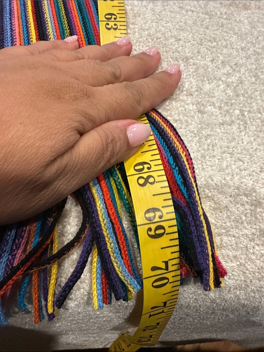 Sonoma Multicolor Striped Knit Scarf with Fringe- unisex - Picture 6 of 6